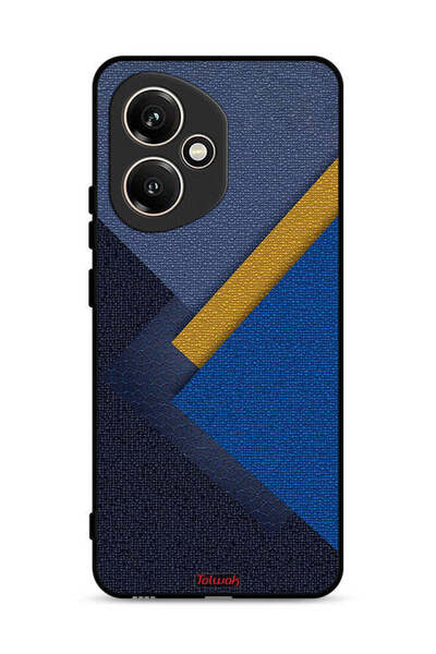 Tolwak غطاء حماية لهاتف Honor 400 بنقشة مثلثات جلدية