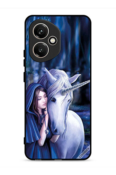 Covernex غطاء حماية لهاتف Honor 400 بتصميم فتاة وحيد القرن المحبوبة