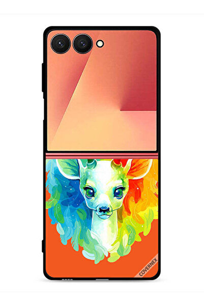 Covernex غطاء حماية لهاتف Samsung Galaxy Z Flip7 بتصميم غزال ملون