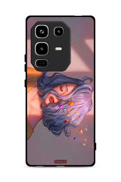 Tolwak Infinix Note 50 Pro 4G Protective Case Cover Girl And Space Art