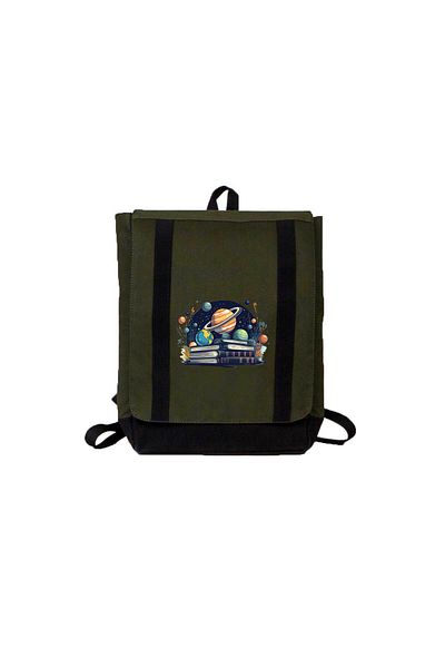 Z zepplin Book Planets Green Backpack