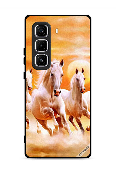 Covernex غطاء حماية لهاتف Infinix Hot 50 Pro 4G بطبعة خيول تركض