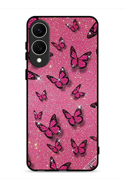 Covernex غطاء حماية لهاتف سامسونج جالكسي S25 إيدج برسومات لامعة وفراشات