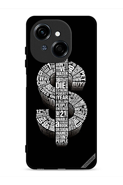 Covernex غطاء حماية لهاتف تكنو سبارك جو ١ ٤ جي بطبعة دولار بالخط العربي