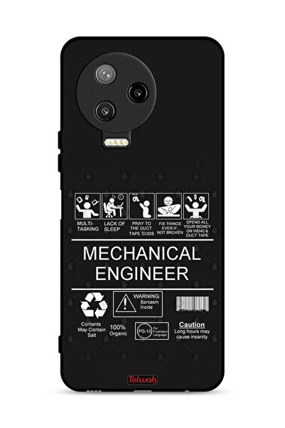 Tolwak غطاء حماية لهاتف Infinix Note 12 Pro 4G، ملصق مهندس ميكانيكي