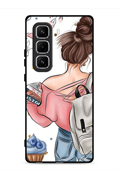 Covernex غطاء حماية لهاتف Infinix Hot 50 Pro 4G، مطبوع عليه رسومات يد فتاة