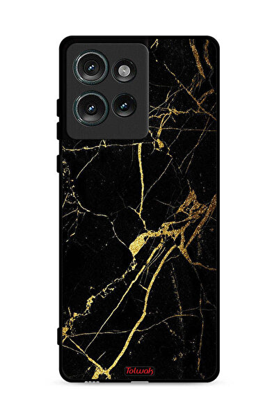 Tolwak غطاء حماية لهاتف موتورولا إيدج 50 - رخامي متصدع