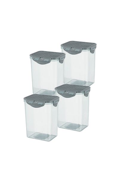 Dania 4-Piece Plastic Food Storage Container Set with Plastic Lid