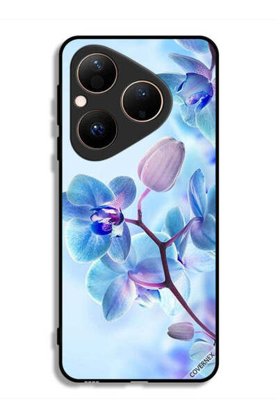 Covernex غطاء حماية لهاتف هواوي بيورا 80 بنقشة زهور الأوركيد