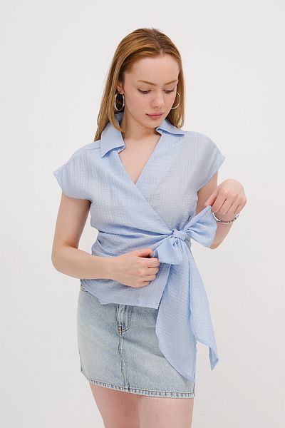 Addax Sleeveless Tie-Up Shirt G17399-Y8