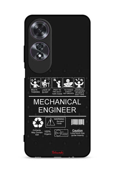 Tolwak غطاء حماية لهاتف Oppo A60 - ملصق مهندس ميكانيكي