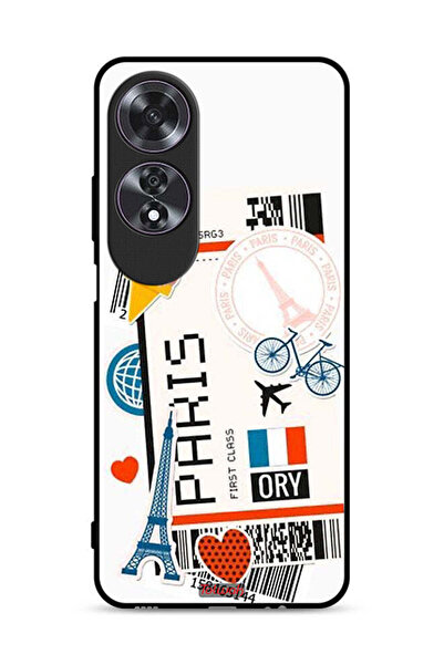 Tolwak غطاء حماية لهاتف Oppo A60 - ملصق باريس