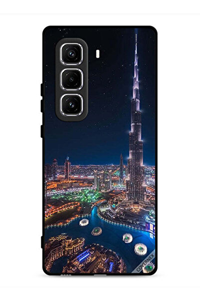 Covernex غطاء حماية لهاتف Infinix Hot 50 Pro 4G بمنظر ليلي لوسط المدينة