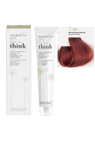 Maxxelle Blond roscat intens 7.66 Vopsea fara Amoniac cu ulei de argan Think - 100 ML