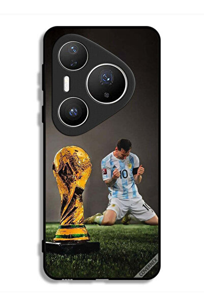 Covernex غطاء حماية لهاتف هواوي بيورا 80 برو بلس بشعار ليو ميسي وكأس الفيفا