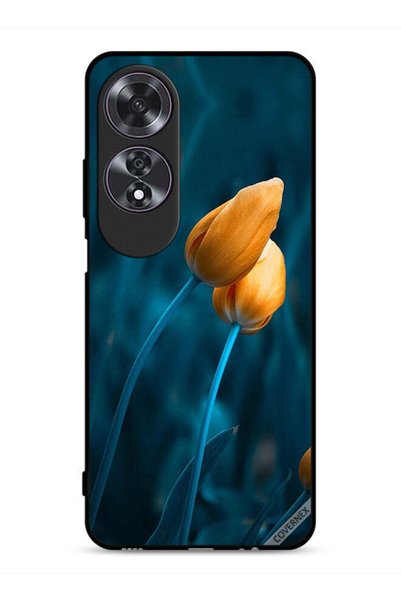 Covernex غطاء حماية لهاتف Oppo A60 مع زهرتين لطيفتين