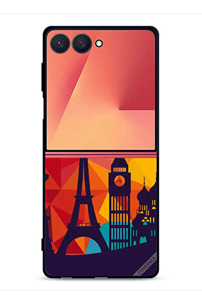 Covernex غطاء حماية لهاتف Samsung Galaxy Z Flip7 بنمط باريس الملون