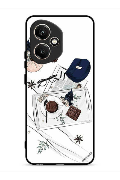 Covernex غطاء حماية لهاتف Honor 400 بنقشة قهوة وشوكولاتة