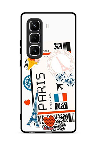 Tolwak غطاء حماية لهاتف Infinix Hot 50 Pro 4G، ملصق باريسي