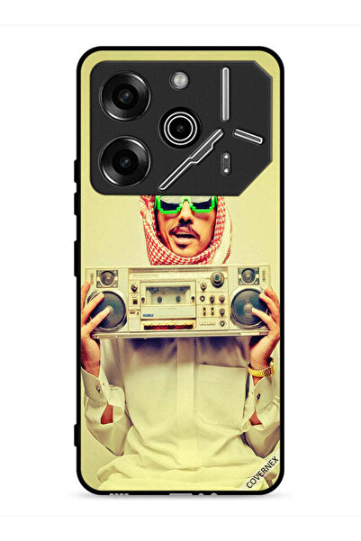 Covernex غطاء حماية لهاتف Tecno Pova 6 Pro 5G يحمل جهاز موسيقى عتيق