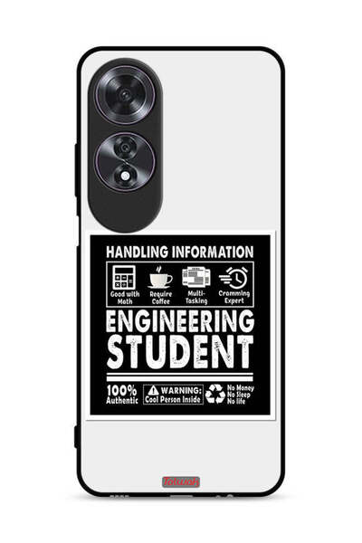 Tolwak غطاء حماية لهاتف Oppo A60 - ملصق طالب هندسة