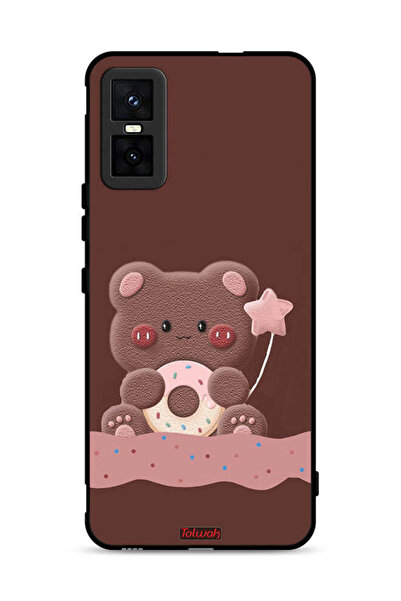 Tolwak غطاء حماية لهاتف Infinix GT 30 Pro بتصميم دب الدونات