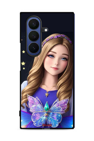 Tolwak غطاء حماية لهاتف سامسونج جالاكسي زد فولد 7 - فتاة فراشة لطيفة