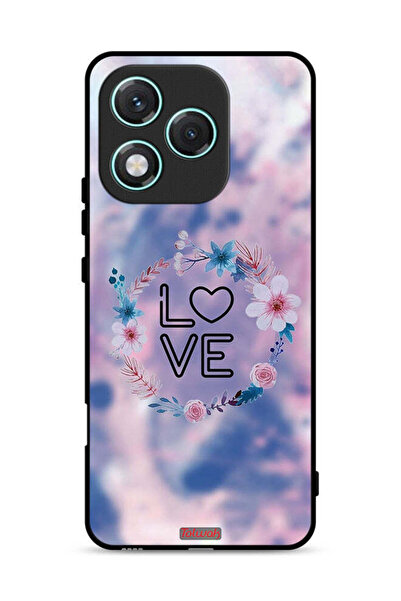 Tolwak غطاء حماية لهاتف Honor 400 Lite برسومات زهور الحب وخاتم فني