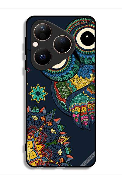 Covernex غطاء حماية لهاتف هواوي بيورا 80 بتصميم بومة زهرية