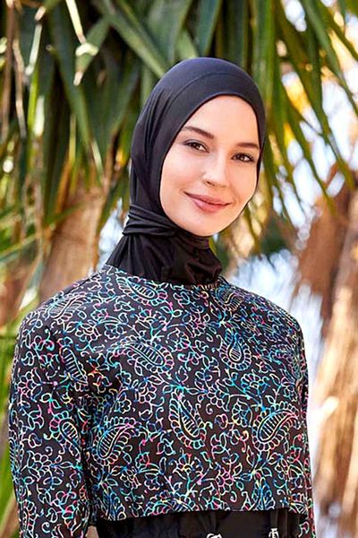 Remsa Mayo Snap Cap Swimming Scarf Cap Pool Sea Cap Rbe-02 Black