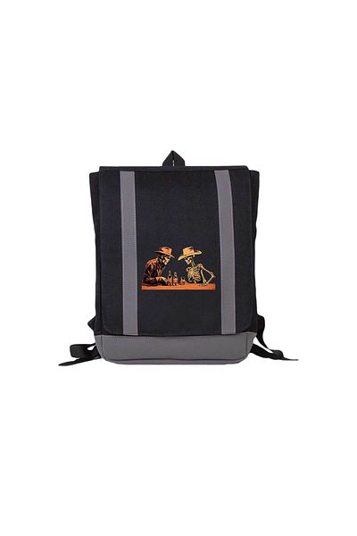 Z zepplin Skelton Cowboy Bar Black Backpack