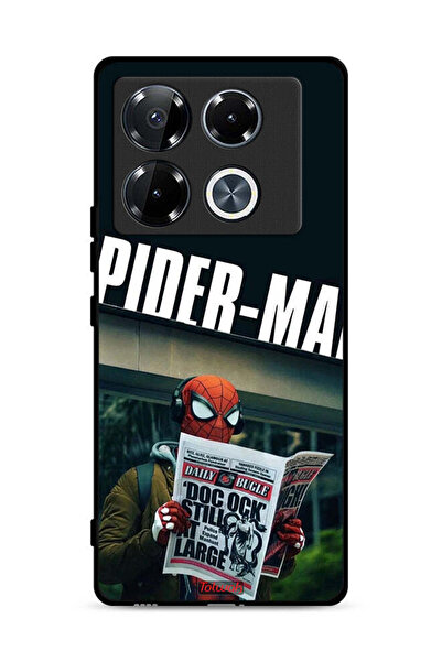 Tolwak غطاء حماية لجهاز Infinix Note 40 Pro 5G سبايدرمان يقرأ جريدة