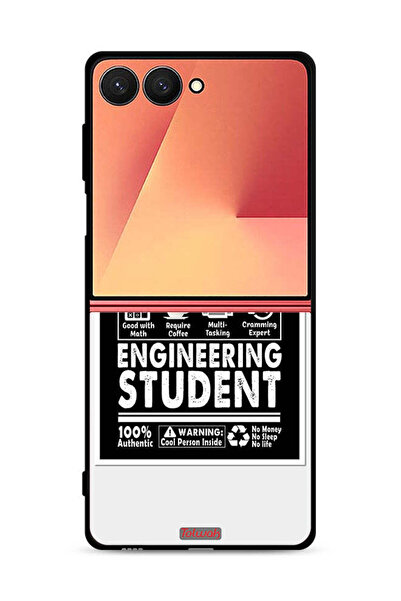 Tolwak غطاء حماية لهاتف Samsung Galaxy Z Flip7، ملصق طالب الهندسة