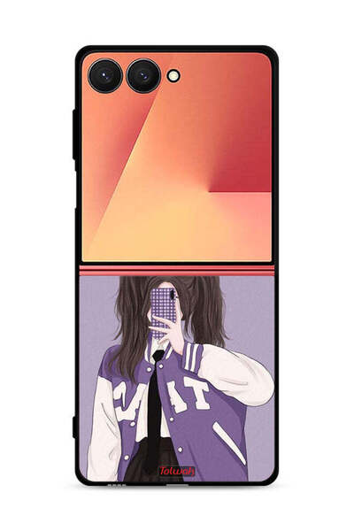 Tolwak غطاء حماية لهاتف Samsung Galaxy Z Flip7 لالتقاط صور سيلفي