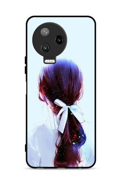 Tolwak غطاء حماية لهاتف Infinix Note 12 Pro 4G بتصميم ربطة شعر مع رباط شعر وف...