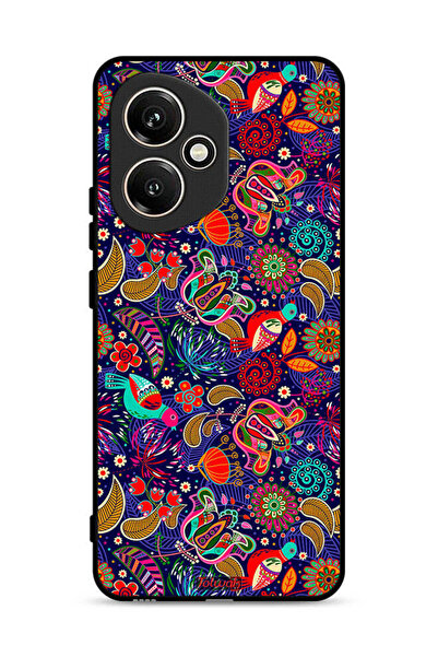 Tolwak غطاء حماية لهاتف Honor 400 بنقشة طيور وأوراق وأزهار ملونة