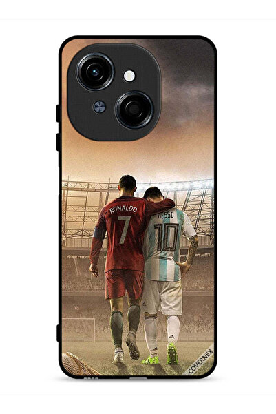 Covernex غطاء حماية لهاتف تكنو سبارك جو 1 إس 4 جي بتصميم ميسي وكريستيانو رونالدو