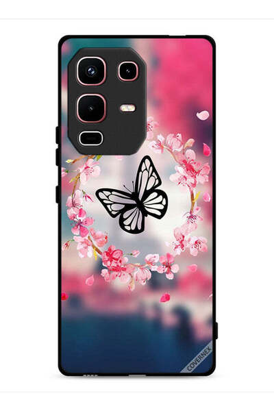 Covernex غطاء حماية لهاتف Infinix Note 50s بتصميم فراشة وحلقة زهور