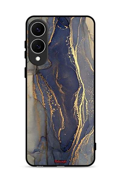 Tolwak غطاء حماية لهاتف سامسونج جالاكسي S25 إيدج بنمط رخامي لامع