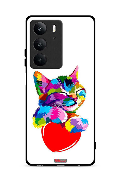 Tolwak غطاء حماية لهاتف Realme C75 4G بتصميم قطة ملونة