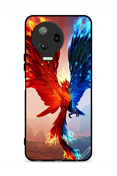 Covernex غطاء حماية لهاتف Infinix Note 12 Pro 4G بخلفية نسر النار والماء