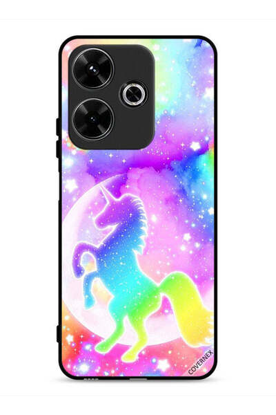 Covernex غطاء حماية لهاتف شاومي ريدمي 13 4G بتصميم وحيد القرن بألوان قوس قزح