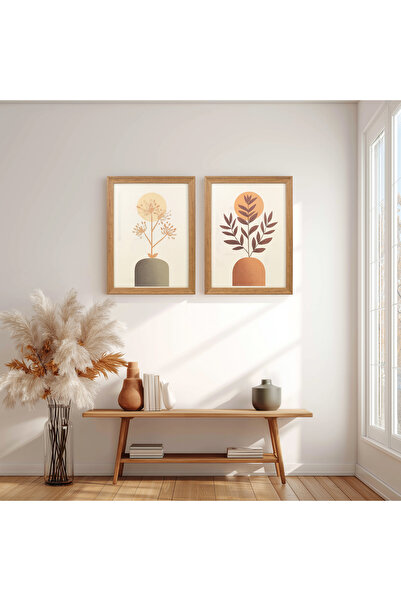 Ahsen resim çerçeve Σετ 2 πίνακων με κορνίζα - Διακόσμηση τοίχου Αφηρημένοι π...