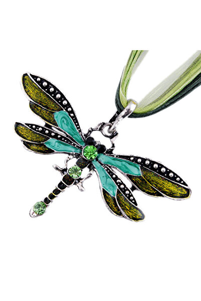 Choice10 4 قلادة من شريط الحرير على شكل اليعسوب العتيق بتصميم إبداعي من المعد...