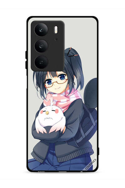 Covernex غطاء حماية لهاتف Realme C75 4G برسومات فتاة تحمل حيوانًا أليفًا