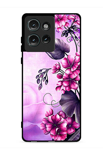 Covernex غطاء حماية لهاتف موتورولا إيدج 50 بخلفية زهور رومانسية