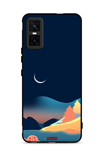 Tolwak Infinix GT 30 Pro Protective Case Cover Moon Abstract Drawing Art