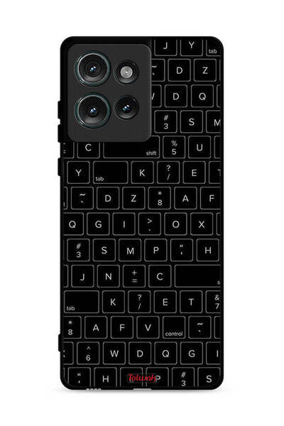 Tolwak غطاء حماية لهاتف موتورولا إيدج 50 بنمط مفاتيح لوحة مفاتيح عشوائية