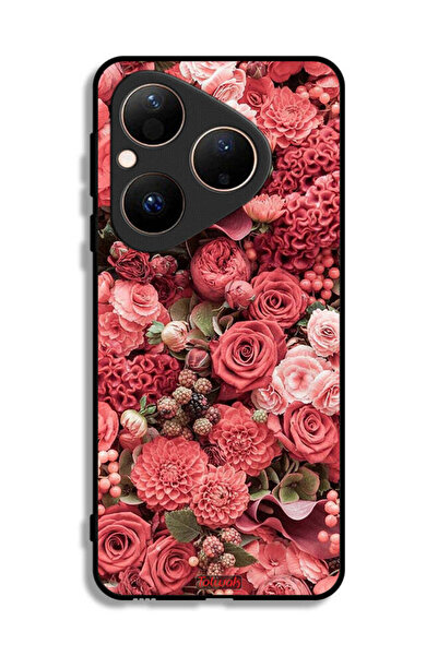 Tolwak غطاء حماية لهاتف هواوي بيورا 80 بلون الخوخ والورود