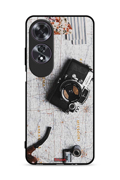 Tolwak Oppo A60 Protective Case Cover Vintage Camera